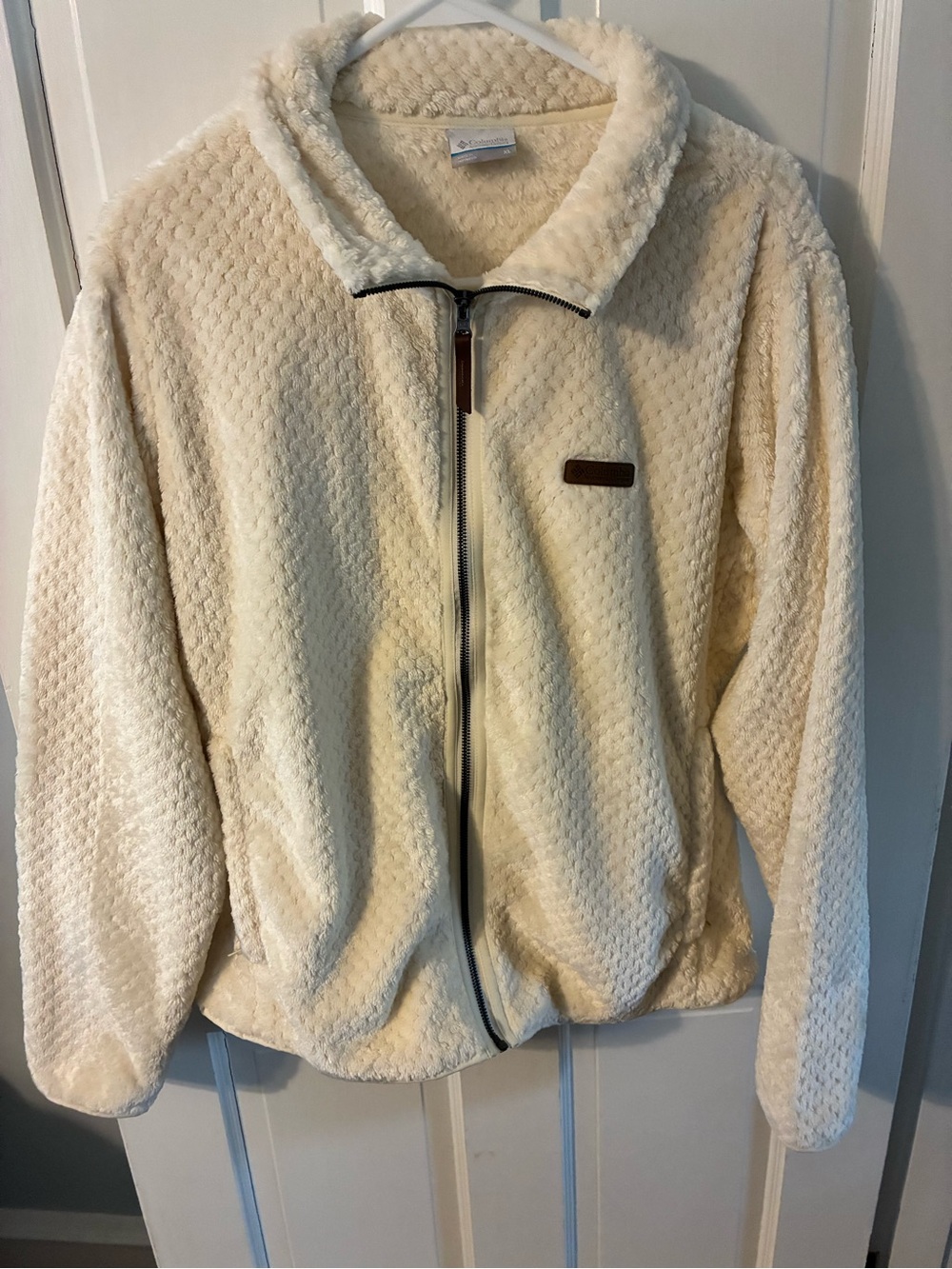 Columbia Cream Plush Full-Zip Teddy Jacket